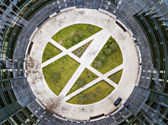 Courtyard of first building of Innopolis technology park