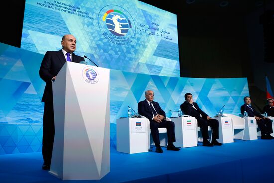Russia Mishustin Caspian Economic Forum