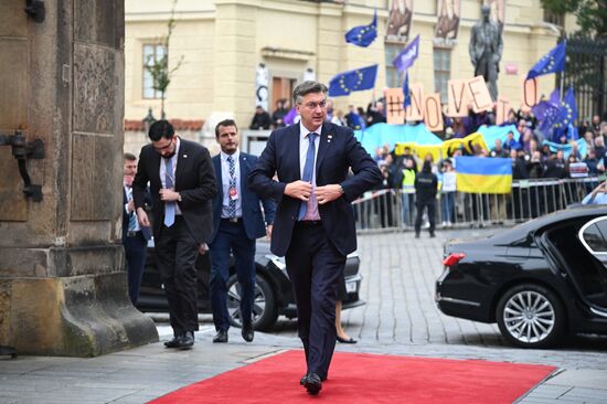 Czech Republic European Political Community Summit Arrival