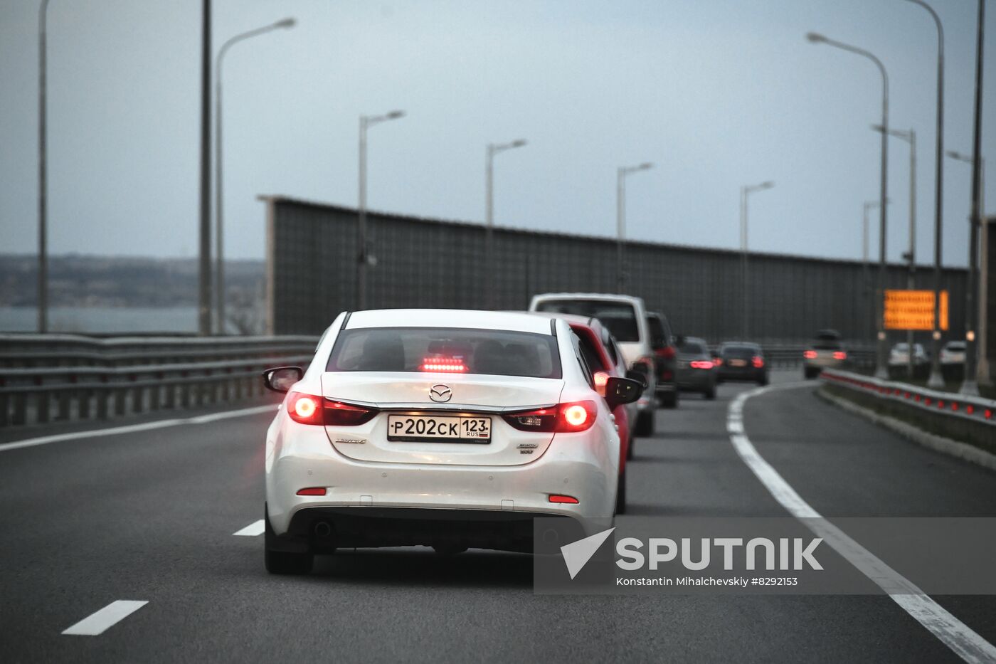 Russia Crimean Bridge Accident Traffic
