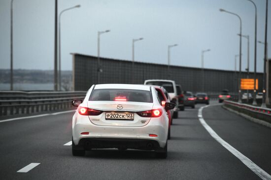 Russia Crimean Bridge Accident Traffic