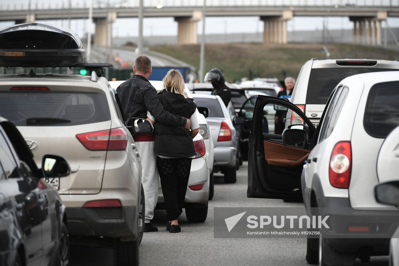 Russia Crimean Bridge Accident Traffic