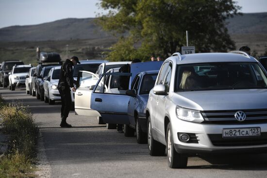 Russia Crimean Bridge Accident Traffic
