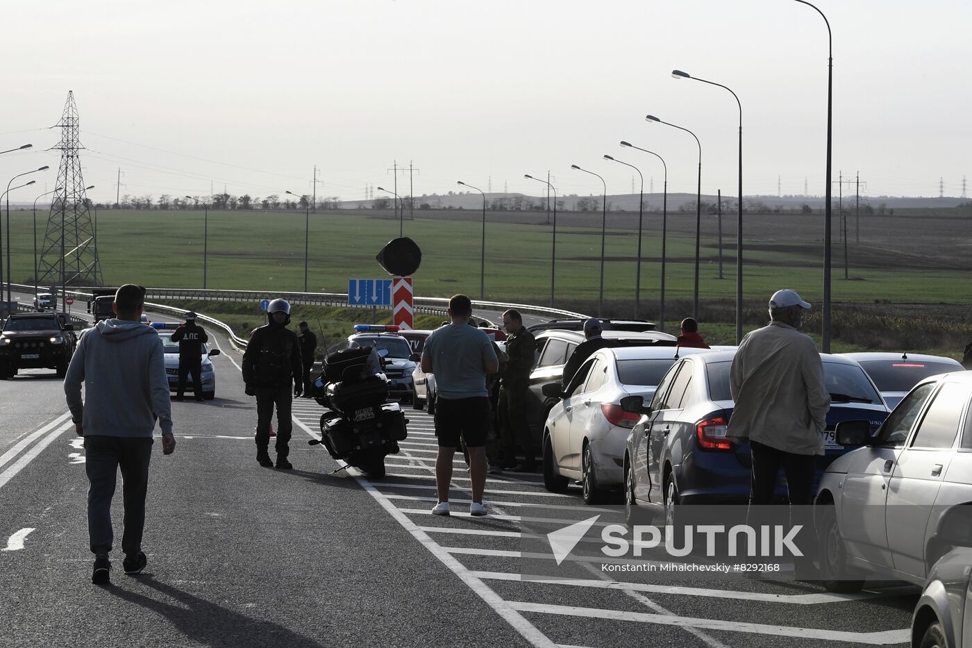 Russia Crimean Bridge Accident Traffic