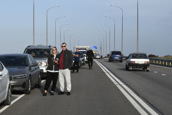 Russia Crimean Bridge Accident Traffic