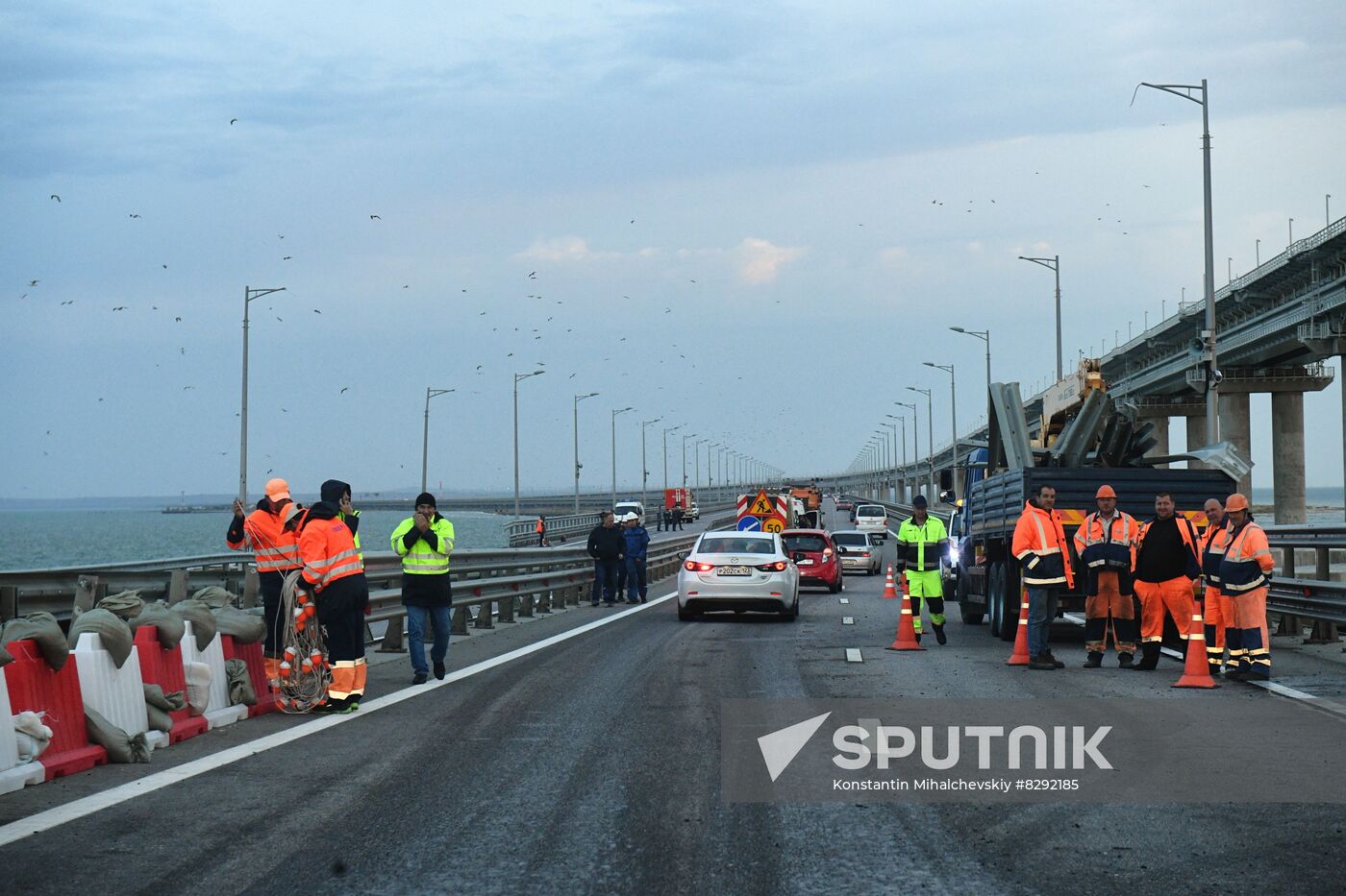 Russia Crimean Bridge Accident Traffic