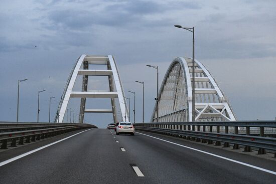 Russia Crimean Bridge Accident Traffic