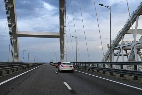 Russia Crimean Bridge Accident Traffic