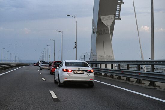Russia Crimean Bridge Accident Traffic