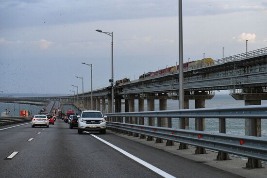 Russia Crimean Bridge Accident Traffic