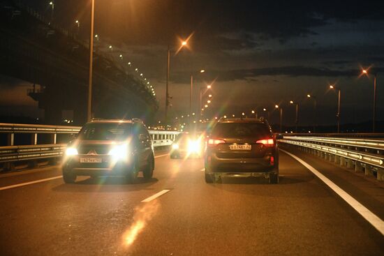 Russia Crimean Bridge Accident Traffic