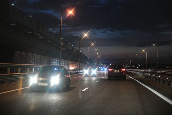 Russia Crimean Bridge Accident Traffic