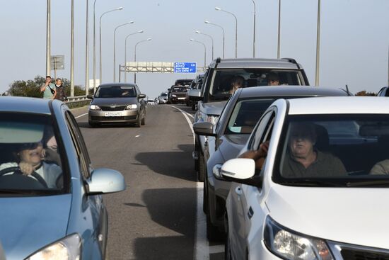 Russia Crimean Bridge Accident Traffic
