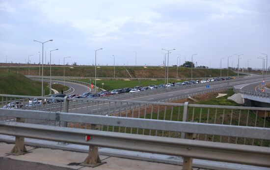 Russia Crimean Bridge Accident Traffic