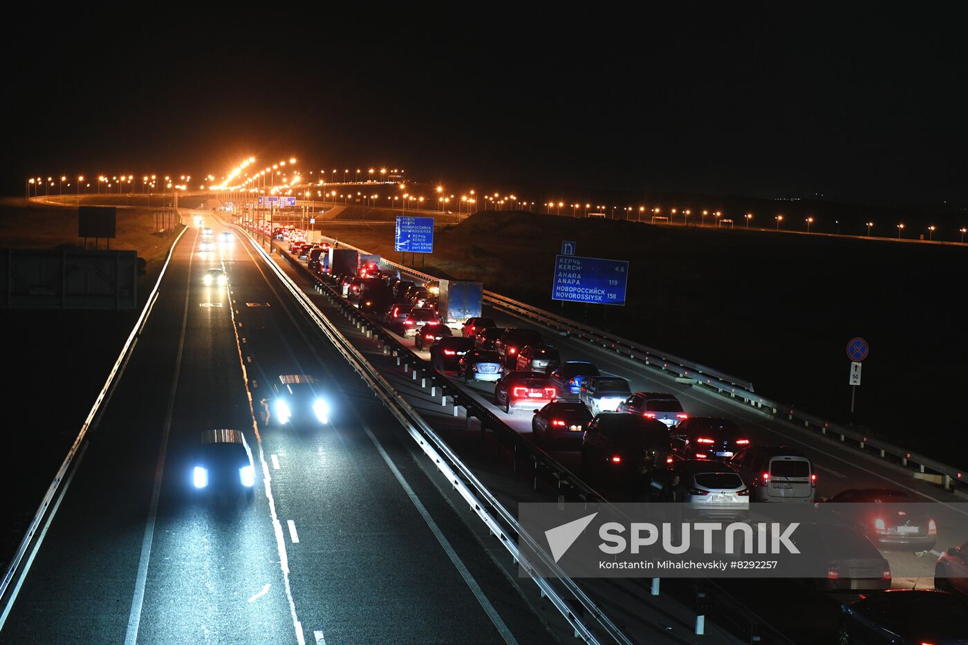 Russia Crimean Bridge Accident Traffic