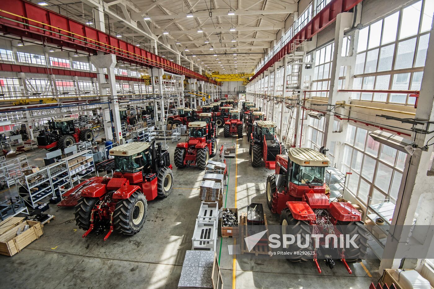 Tractor assembly department at Rostselmash Company