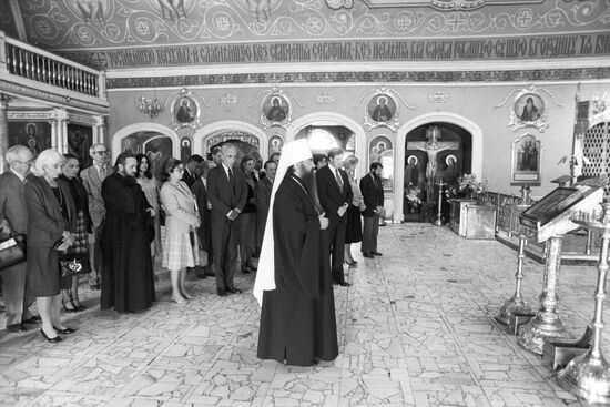 American senators at Trinity Lavra of St. Sergius