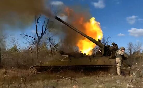 Russia Ukraine Military Operation Mortars Launch