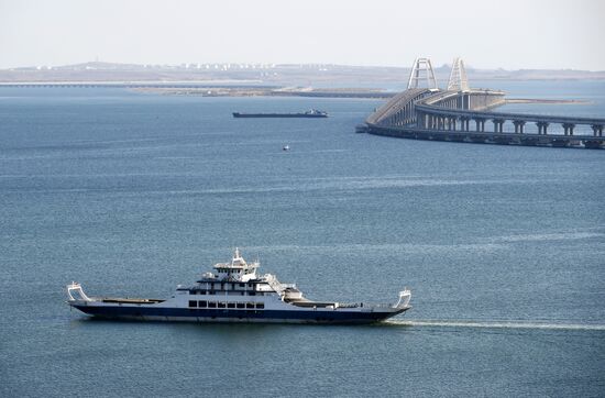 Russia Crimean Bridge Accident Ferries