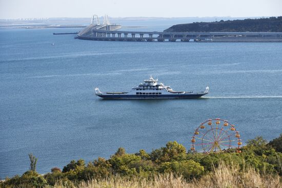 Russia Crimean Bridge Accident Ferries