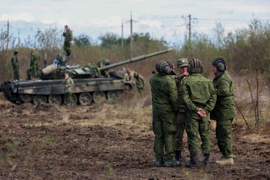 Russia Partial Mobilisation Tank Crews Training