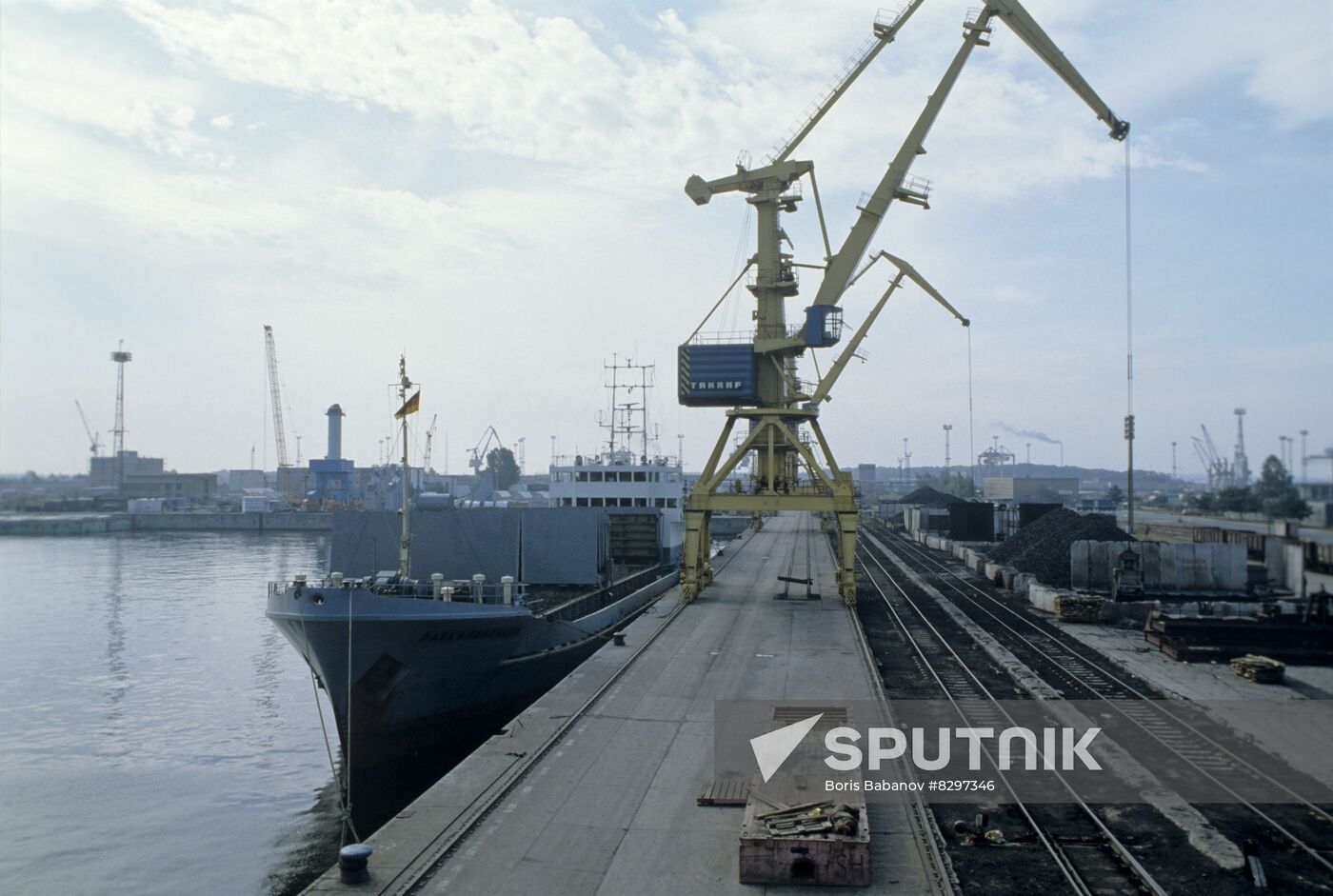 Rostock port in Germany