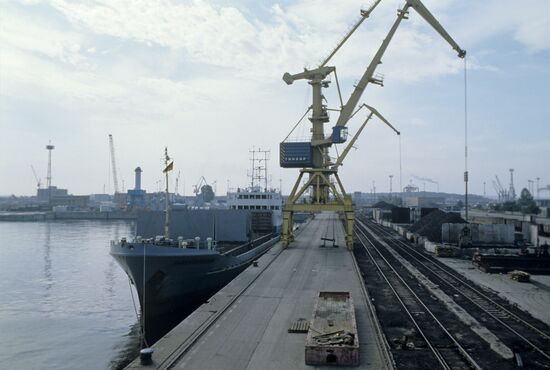 Rostock port in Germany