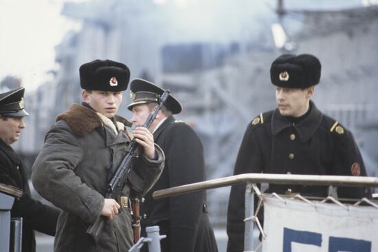 Russian naval base of Black Sea Navy in Sevastopol