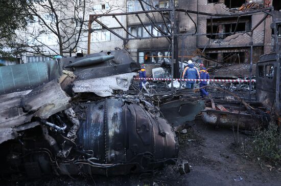 Russia Plane Crash Debris Removal