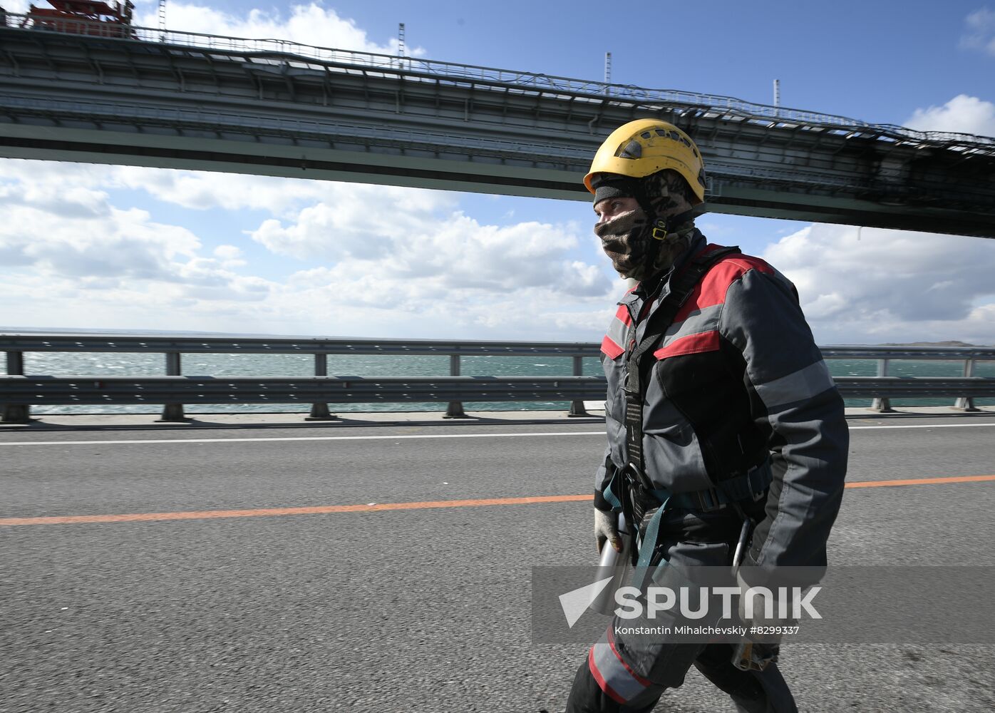 Russia Crimean Bridge Accident Restoration