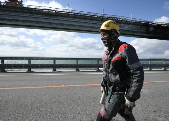 Russia Crimean Bridge Accident Restoration