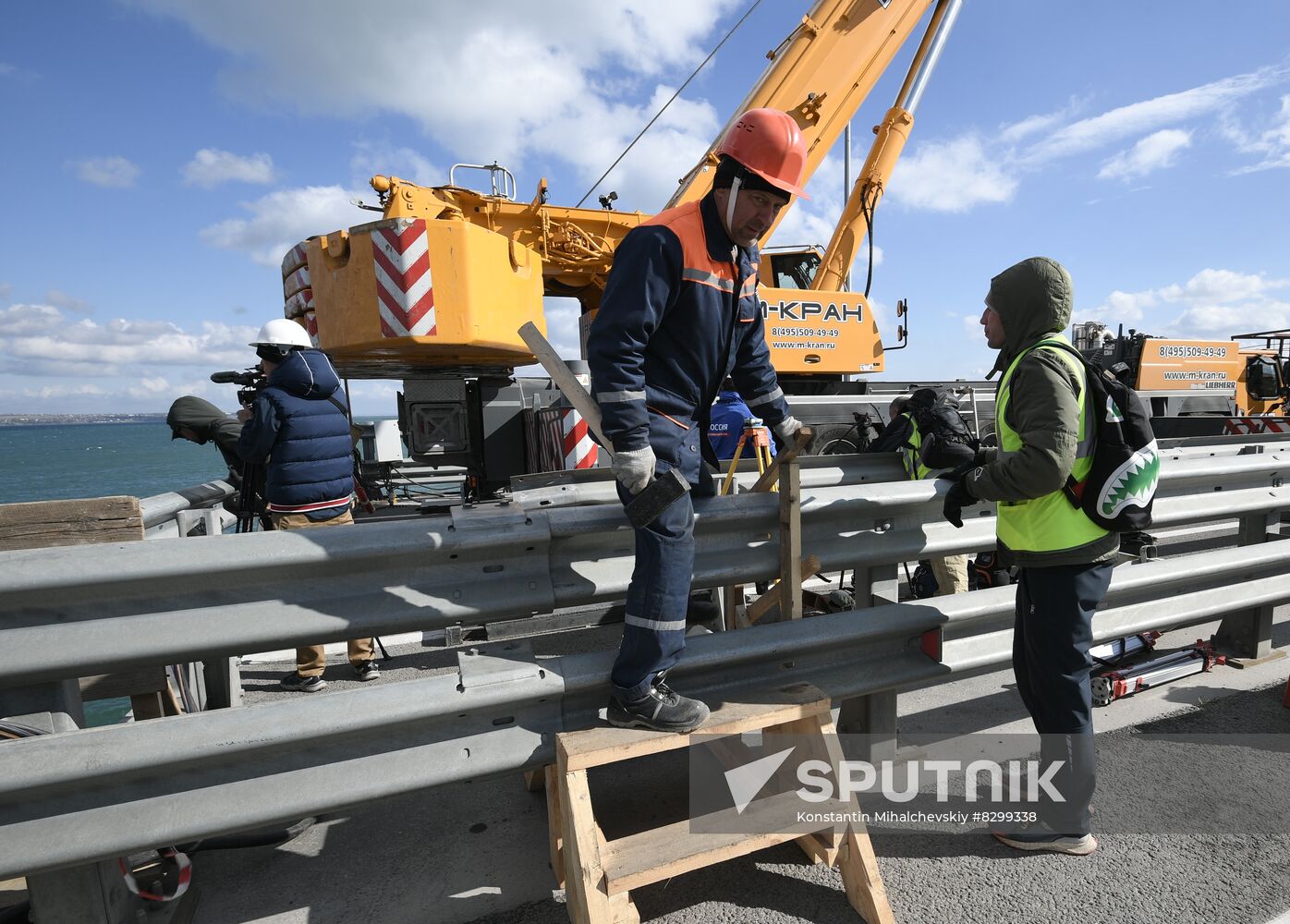 Russia Crimean Bridge Accident Restoration