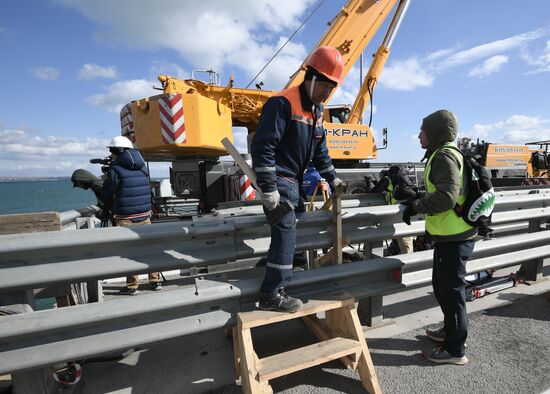 Russia Crimean Bridge Accident Restoration