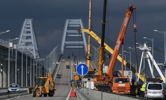 Russia Crimean Bridge Accident Restoration