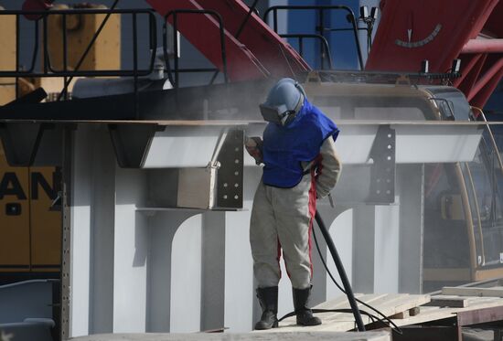 Russia Crimean Bridge Accident Restoration