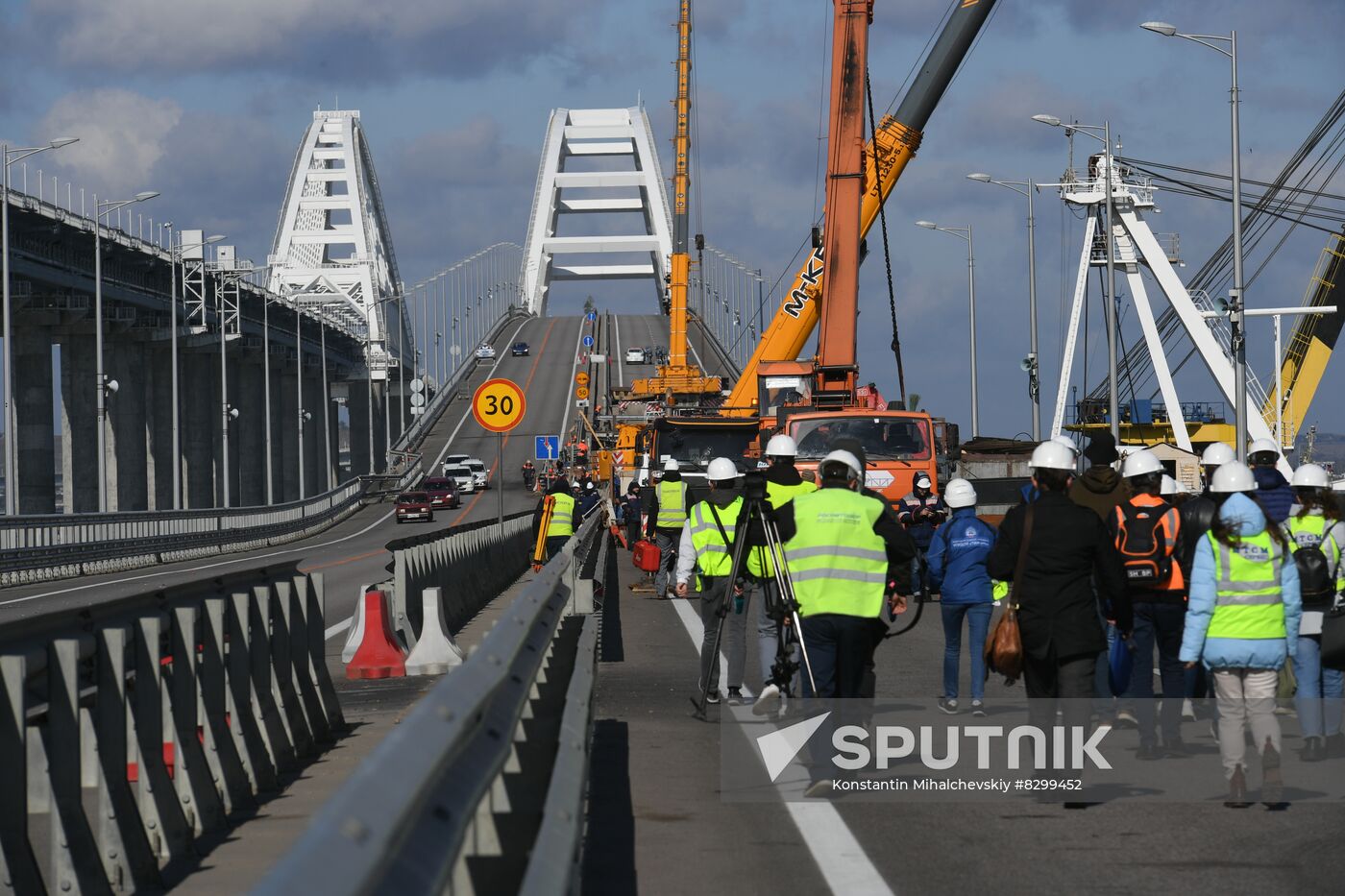 Russia Crimean Bridge Accident Restoration