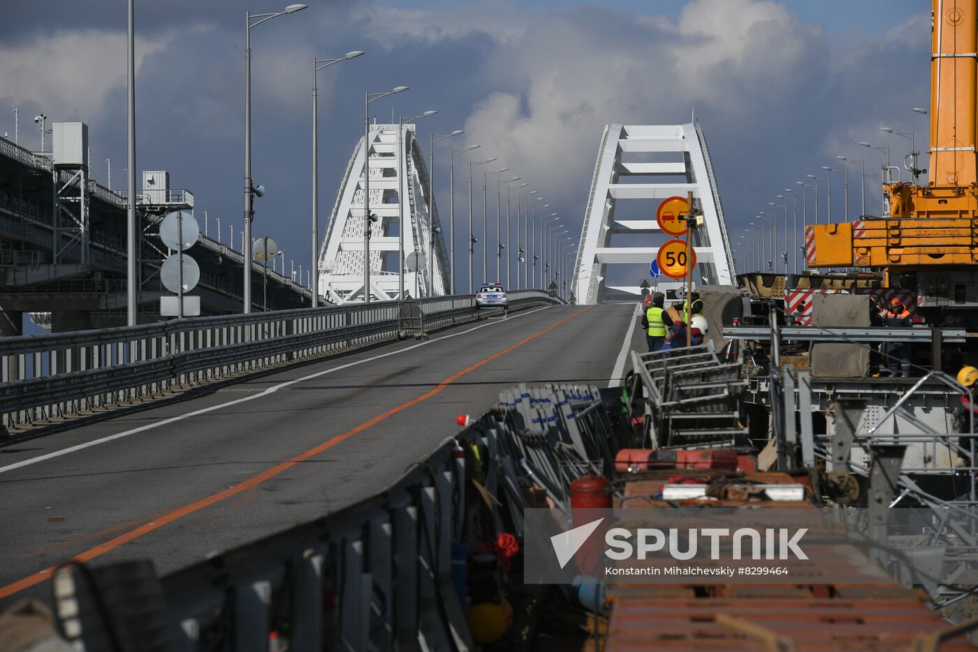 Russia Crimean Bridge Accident Restoration