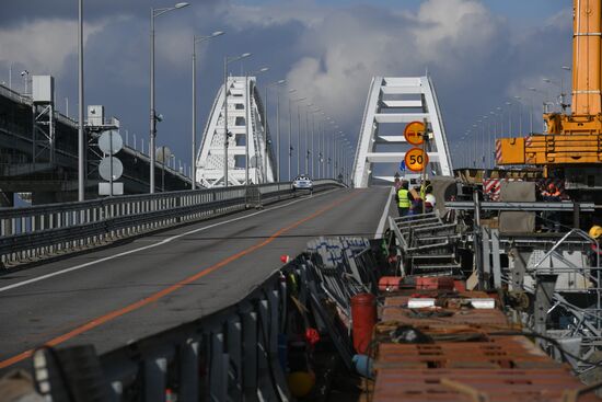 Russia Crimean Bridge Accident Restoration