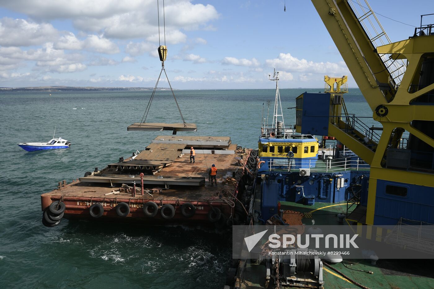 Russia Crimean Bridge Accident Restoration