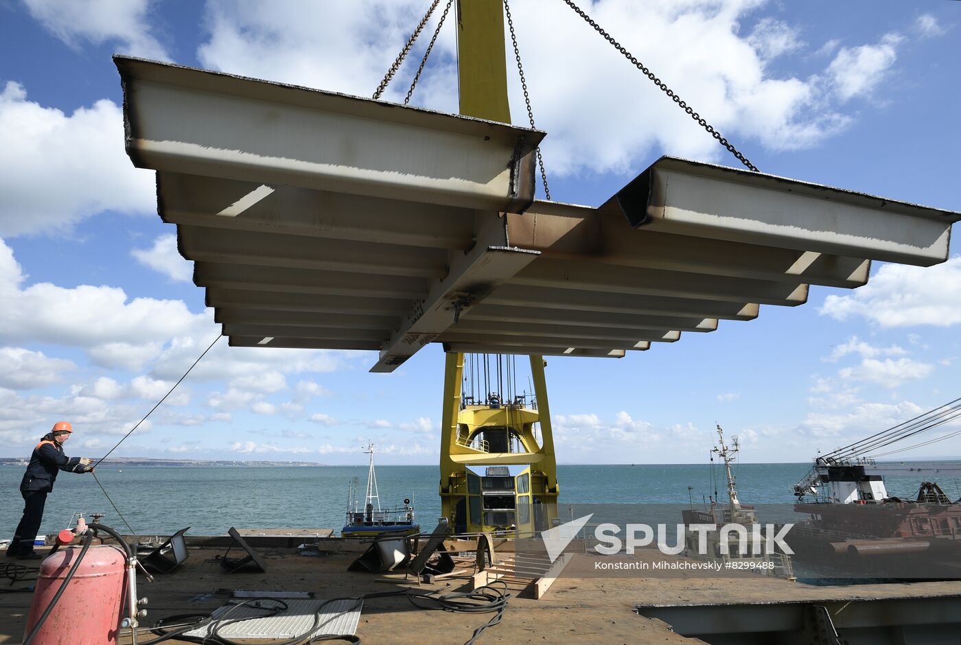 Russia Crimean Bridge Accident Restoration