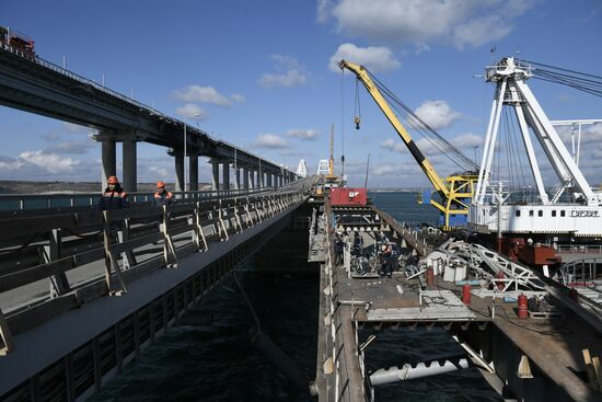 Russia Crimean Bridge Accident Restoration