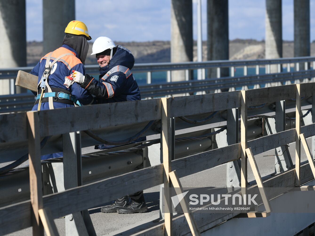 Russia Crimean Bridge Accident Restoration