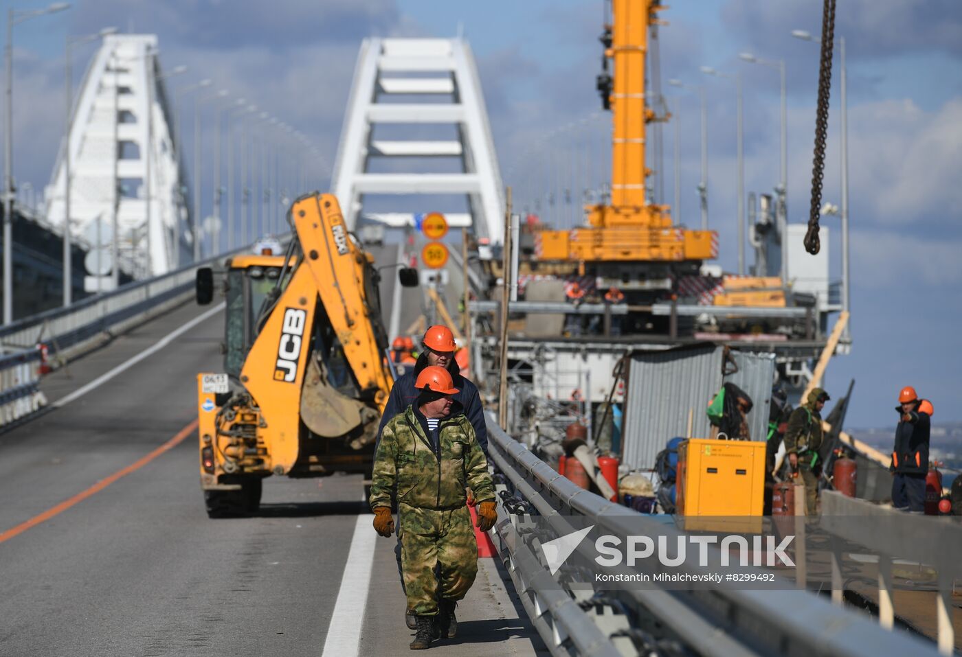 Russia Crimean Bridge Accident Restoration