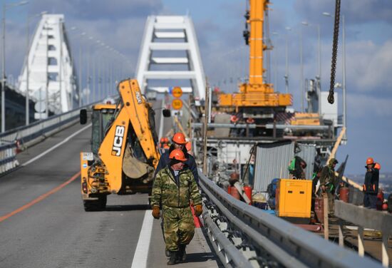 Russia Crimean Bridge Accident Restoration