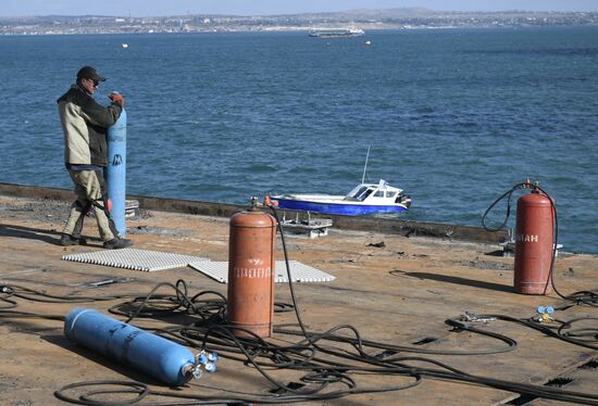 Russia Crimean Bridge Accident Restoration