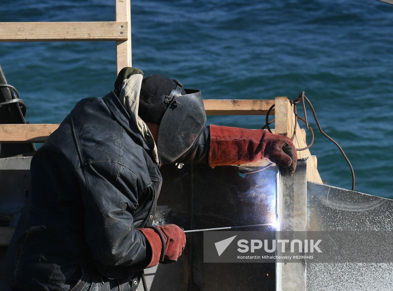 Russia Crimean Bridge Accident Restoration
