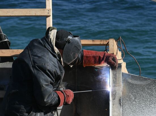 Russia Crimean Bridge Accident Restoration