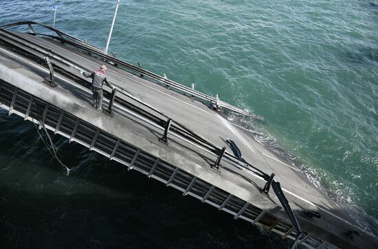 Russia Crimean Bridge Accident Restoration