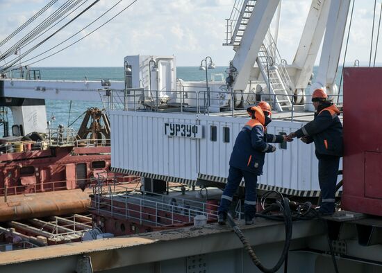 Russia Crimean Bridge Accident Restoration