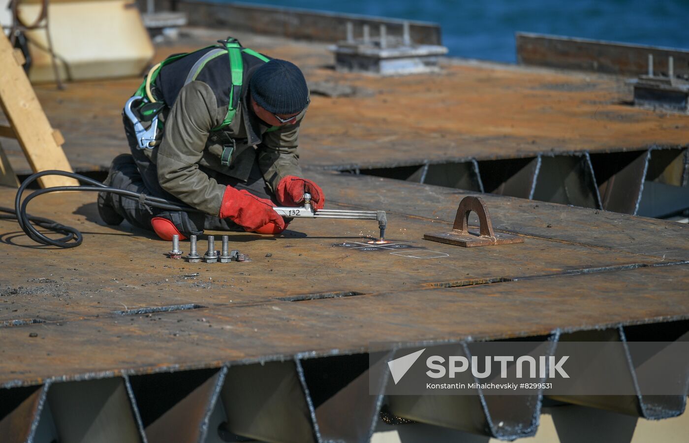 Russia Crimean Bridge Accident Restoration